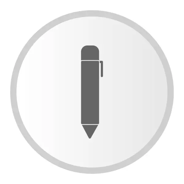 Kalem Vektörü Kabartma Çemberi Simge Tasarımı — Stok Vektör