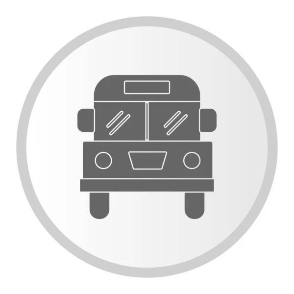 Bus Vector Glyph Circle Icon Desig — Stock Vector