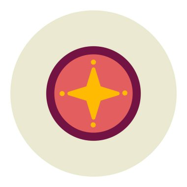  Macera Vektörü Düz Çember Simge Tasarımı