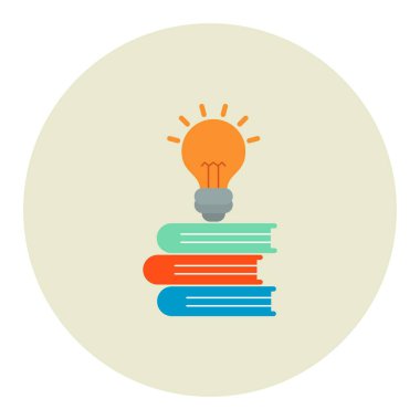  bilgi Vektörü Düz Çember Simge Tasarımı