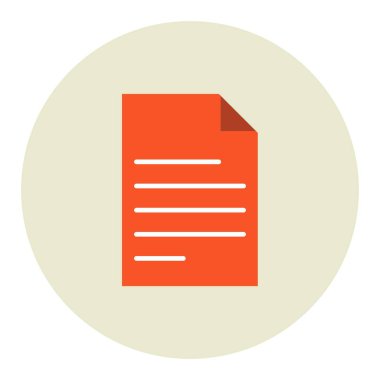 Dosya Vektörü Düz Çember Simge Tasarımı