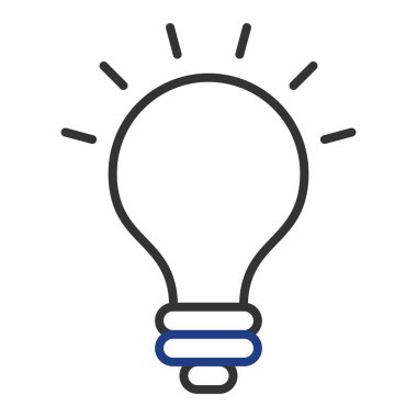  Fikir Vektörü Satırı İki Renk Simgesi Tasarımı