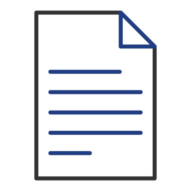  Dosya Vektör Satırı İki Renk Simgesi Tasarımı