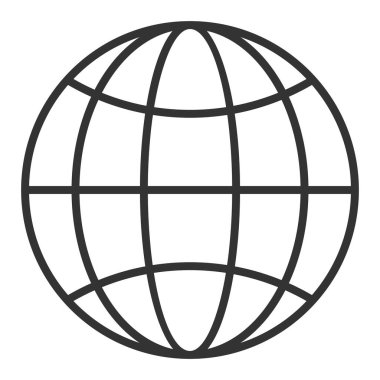 Dünya Vektör Satırı İki Renkli Simge Tasarımı