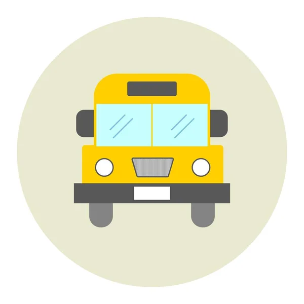 Icône Cercle Plat Vecteur Bus Desig — Image vectorielle