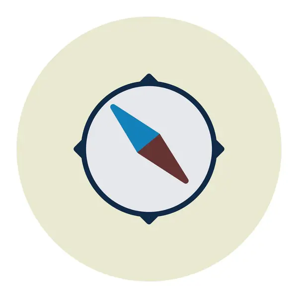 Discovery Vector Flat Circle Icon Desig — Archivo Imágenes Vectoriales