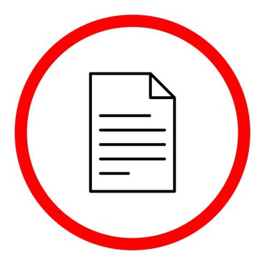 Dosya Vektör Satırı İmza Çemberi Simge Tasarımı