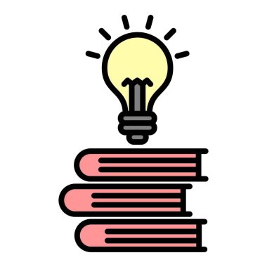 bilgi Vektör Satırı Simge Tasarımı Dolduruldu