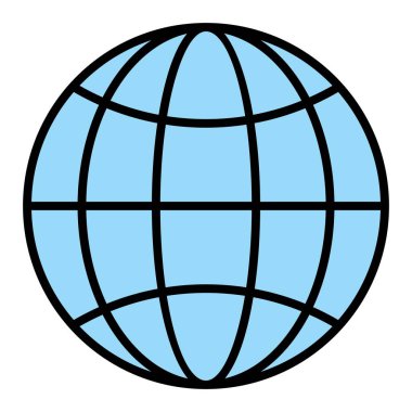 Simge Tasarımı Doldurulmuş Küresel Vektör Satırı