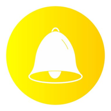  Çan Vektörü Kabartma Çemberi Gradyan Simgesi Tasarımı