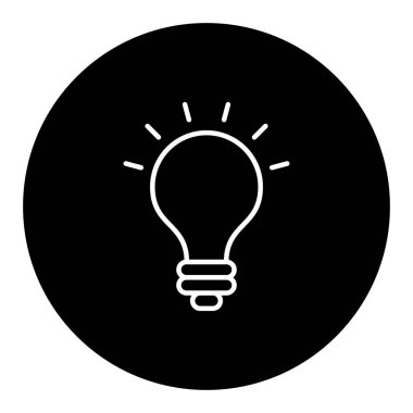 Fikir Vektör Satırı Tersine Döndürülmüş Simge Tasarımı