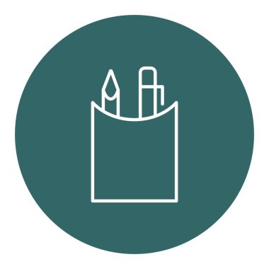 Geometri Vektör Satırı Çok Renkli Simge Tasarımı