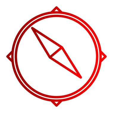 Keşif Vektörü Satırı Gradyan Simgesi Tasarımı