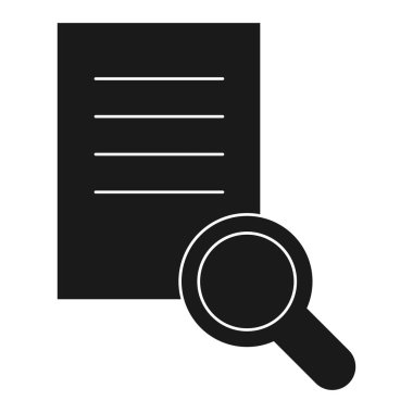 Araştırma Vektörü Glyph Simgesi Tasarımı