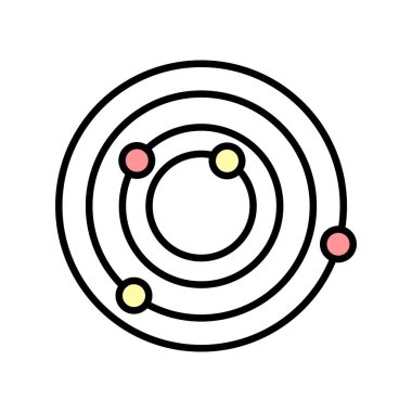 Simge Tasarımı Doldurulmuş Galaksi Vektör Satırı