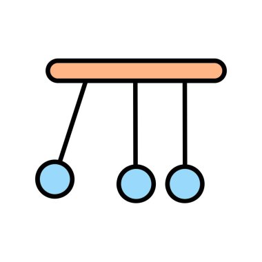 Pendolum Vektör Satırı Simge Tasarımı Dolduruldu