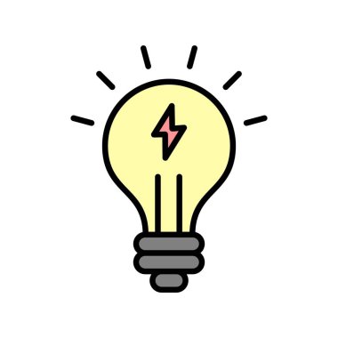  Simge Tasarımı Doldurulmuş Yeşil Enerji Vektör Satırı