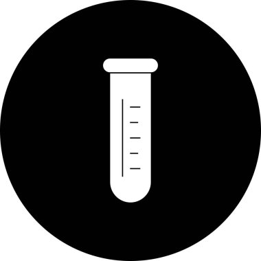 Test Tüpü Vektör Satırı Glyph Ters Simge Tasarımı