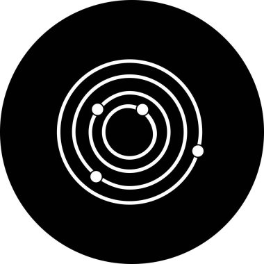  Galaksi Vektör Satırı Glyph Ters Simge Tasarımı