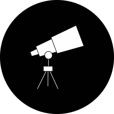 Spy Glass Vektör Satırı Glyph Ters Simge Tasarımı