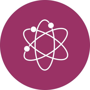 Fizik Vektörü Satırı Kabartma Çemberi Çok Renkli Simge Tasarımı