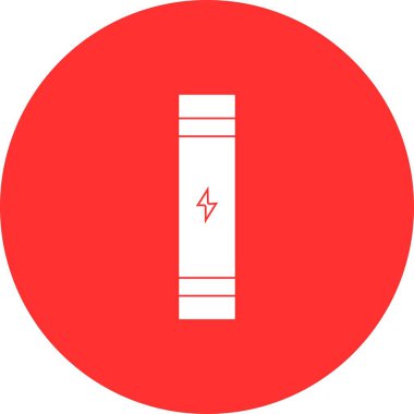 Çubuk Vektör Satırı Kabartma Çemberi Çok Renkli Simge Tasarımı