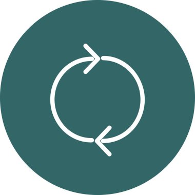 Döngü Vektör Satırı Kabartma Çemberi Çok Renkli Simge Tasarımı