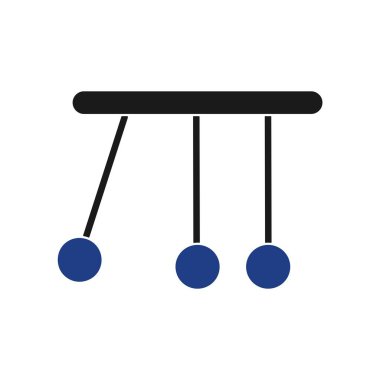  Pendolum Vektör Satırı Glyph İki Renk Simgesi Tasarımı