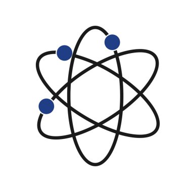 Fizik Vektörü Satırı: İki Renk Simgesi Tasarımı