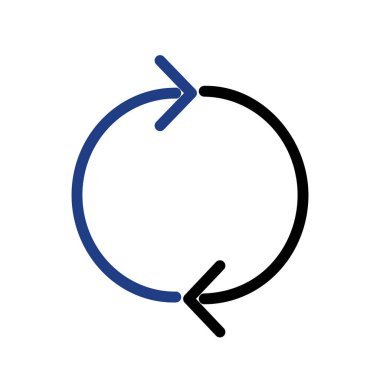 Döngü Vektör Satırı Kabartması İki Renk Simgesi Tasarımı