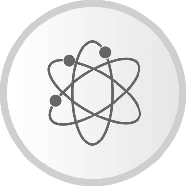 Fizik Vektörü Satırı Kabartma Çemberi Simge Tasarımı