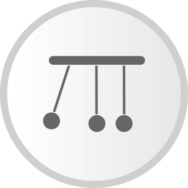 Pendolum Vektör Satırı Kabartma Çemberi Simge Tasarımı