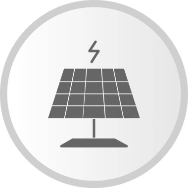  Güneş Enerjisi Vektör Çizgisi Kabartma Çemberi Simge Tasarımı