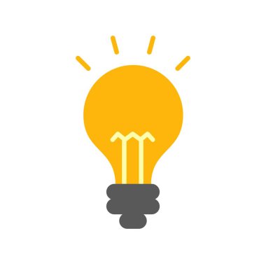  Işık Vektörü Satırı Düz Simge Tasarımı