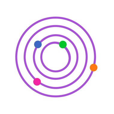 Galaksi Vektör Satırı Düz Simge Tasarımı