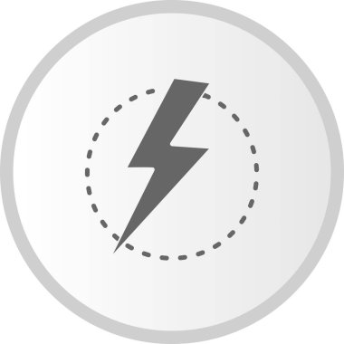 Elektrik Enerji Vektörü Satırı Kabartma Çemberi Simge Tasarımı