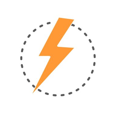  Elektrik Enerji Vektörü Satırı Düz Simge Tasarımı