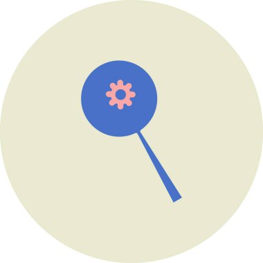 Mikroplar Vektör Satırı Düz Çember Simge Tasarımı