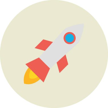  Kozmonotik Vektör Çizgisi Düz Çember Simge Tasarımı