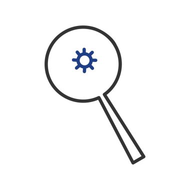  Mikroplar Vektör Satırı İki Renk Simgesi Tasarımı