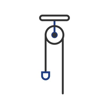 Makara Vektör Satırı İki Renk Simgesi Tasarımı