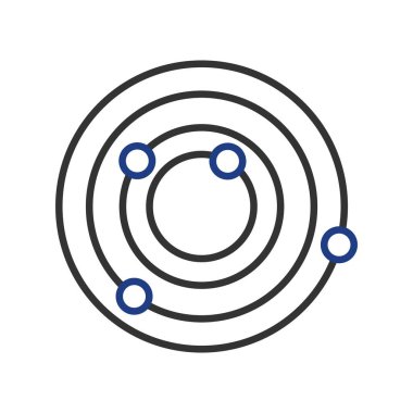  Galaksi Vektör Satırı İki Renk Simgesi Tasarımı