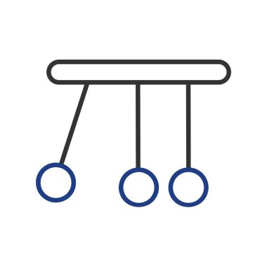  Pendolum Vektör Satırı İki Renk Simgesi Tasarımı