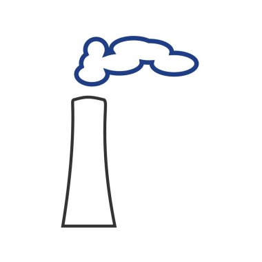 Kirlilik Vektörü Satırı İki Renk Simgesi Tasarımı