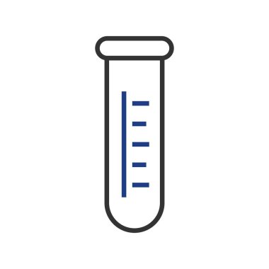  Test Tüpü Vektör Satırı İki Renk Simgesi Tasarımı