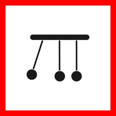 Pendolum Vektör Satırı Glyph İmza Simgesi Tasarımı