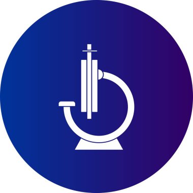  Mikroskop Vektör Çember Gradyan Simgesi Tasarımı