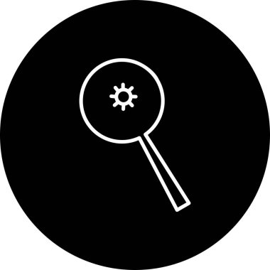 Mikroplar Vektör Satırı Tersine Çevrilmiş Simge Tasarımı