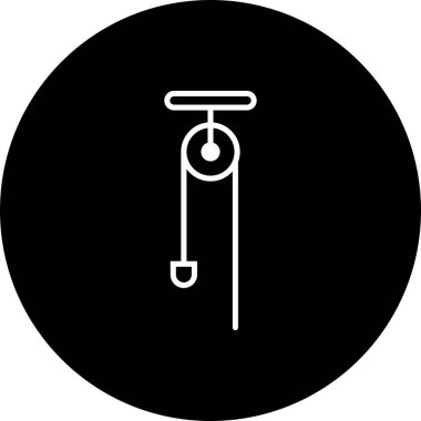 Makara Vektör Satırı Tersine Çevrilmiş Simge Tasarımı