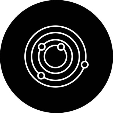  Galaksi Vektör Satırı Tersine Çevrilmiş Simge Tasarımı